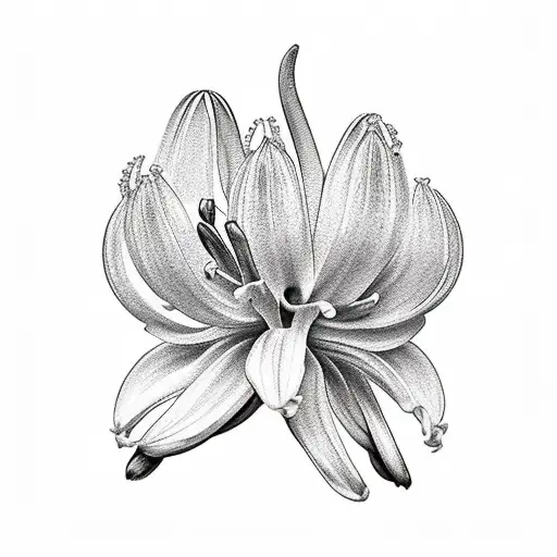 elegant hyacinth tattoo design idea