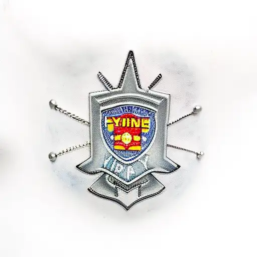 Fdny Badge, Nypd Badge, in flames, zipper with a Key  dog tags tattoo design idea
