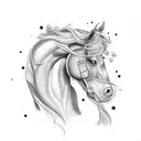 A brown horse tattoo design idea