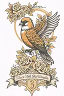 I can do all things through Christ who strengthens me 4:13 with a bird and says child of god on peck of chest tattoo design idea