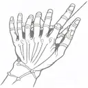 skeleton hand grabbing stick shift tattoo design idea
