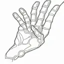 skeleton hand grabbing stick shift tattoo design idea