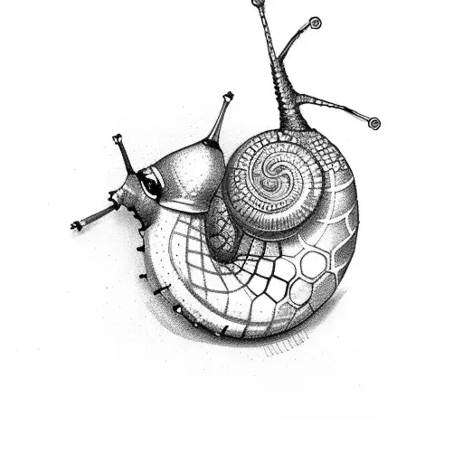 snail  tattoo design idea