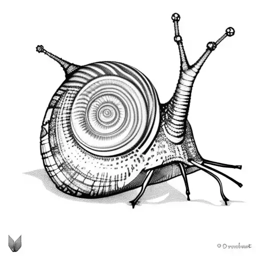 snail tree bubbles tattoo design idea