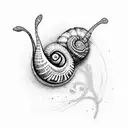 snail  tattoo design idea