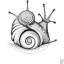 snail tree bubbles tattoo design idea
