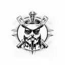 Jack sparrow compass tattoo design idea