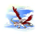 Welsh dragon flying over south wales tattoo design idea