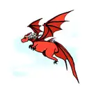 Welsh dragon flying over south wales tattoo design idea