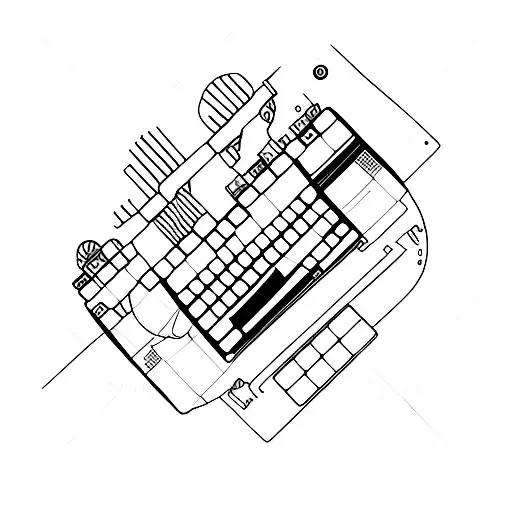 Keyboad WASD tattoo design idea