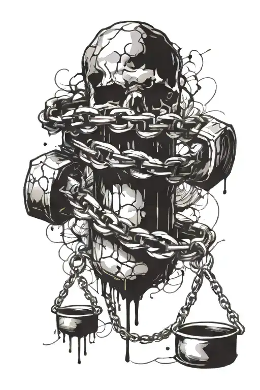 breaking shackles  tattoo design idea