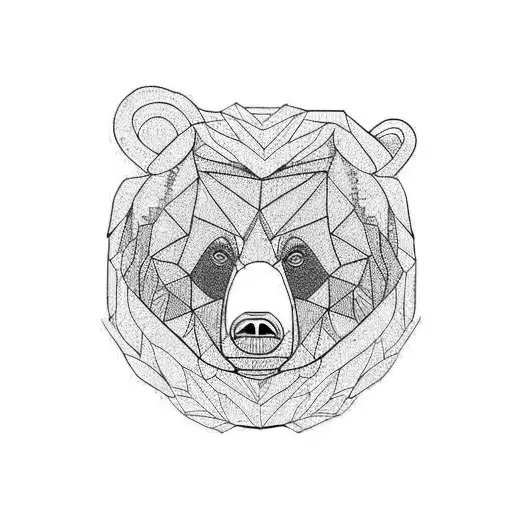 bear with roses and guns tattoo design idea