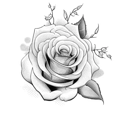 bear with roses and guns tattoo design idea