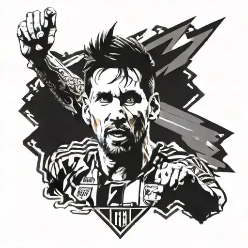 Messi Champion tattoo design idea