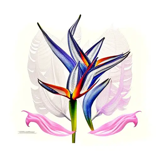 Bird of Paradise tattoo design idea