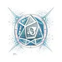 Sleve D20 - show number 11 That have water around medieve floating in a dungeoon tattoo design idea