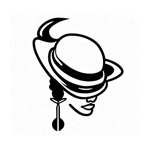 cane and beret tattoo design idea