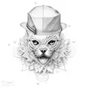 cane and beret tattoo design idea