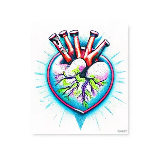 Crying Heart tattoo design idea