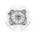 Digital Clock with the time 14:14 tattoo design idea