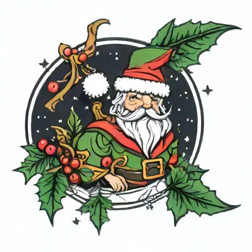 Christmas sleeve tattoo tattoo design idea