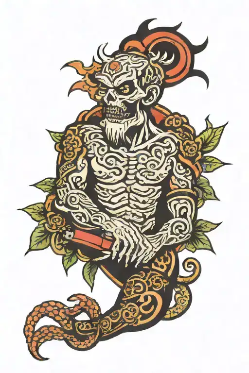 Fear God Shun Evil tattoo design idea