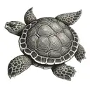 small turtle, fingerprint, with Willy hidden in the fingerprint tattoo design idea