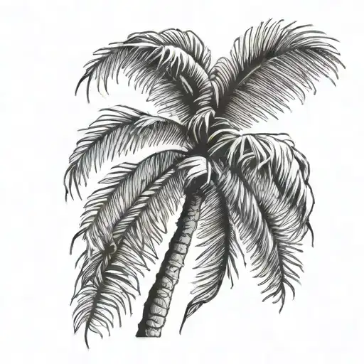 Palm Tree tattoo design idea