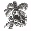 Palm Tree tattoo design idea