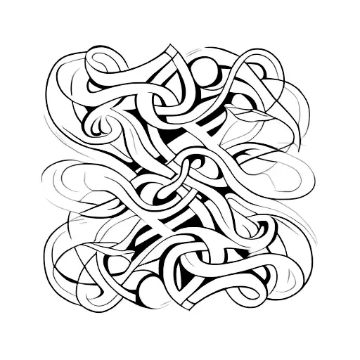 unique shoulder with circular vine design tattoo design idea