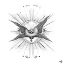 icarus flies to the sun tattoo design idea