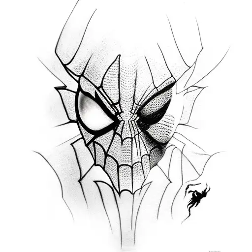 spiderman venom tattoo design idea