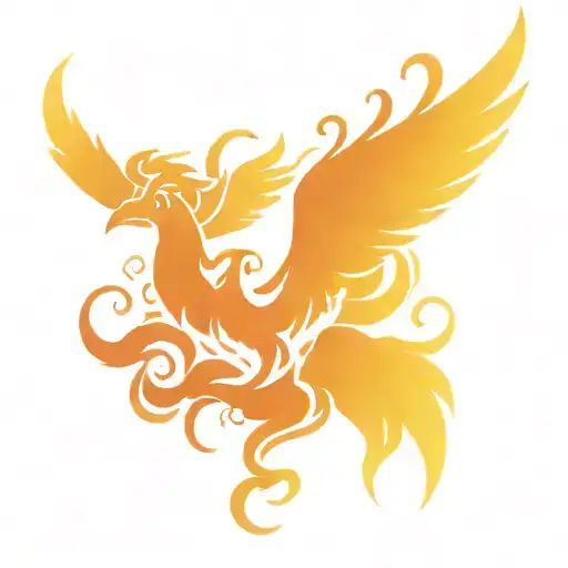 fire, flame, phoenix rising tattoo design idea