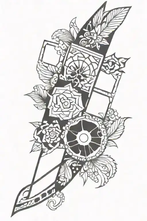 American traditional patchwork sleeve tattoo tattoo design idea