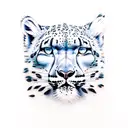 snow leopard tattoo design idea