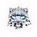 snow leopard tattoo design idea