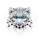 snow leopard tattoo design idea