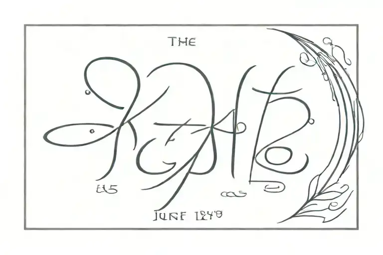 the date July 25th 2024 tattoo design idea