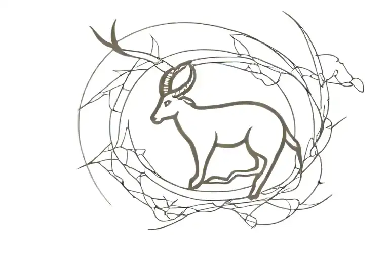 Capricorn symbol tattoo design idea
