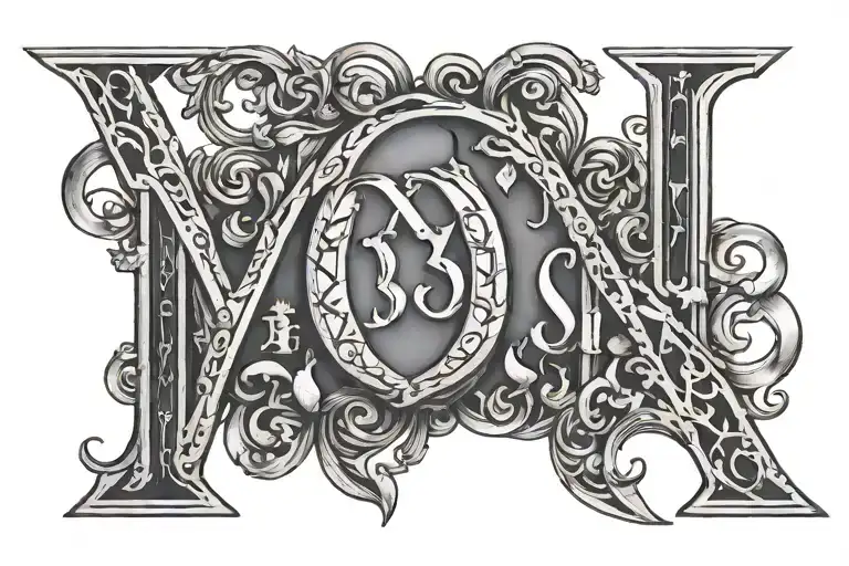 Roman numerals 8 28 2010 with Holden on top tattoo design idea
