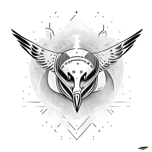 cormorant tattoo design idea