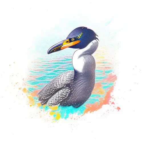 cormorant tattoo design idea