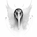cormorant tattoo design idea