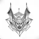 bat biting In my neck (on neck tattoo) tattoo design idea