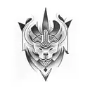 solid black band on forearm with tribal band on under side of arm  tattoo design idea