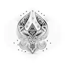 solid black band on forearm with tribal band on under side of arm  tattoo design idea