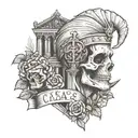 either the grave or Caesar tattoo design idea