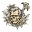 either the grave or Caesar tattoo design idea