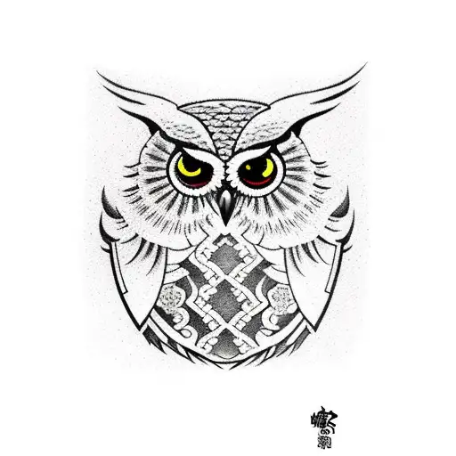 Owl tattoo design idea