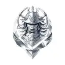 armor saza gemini zodiac warrios tattoo design idea